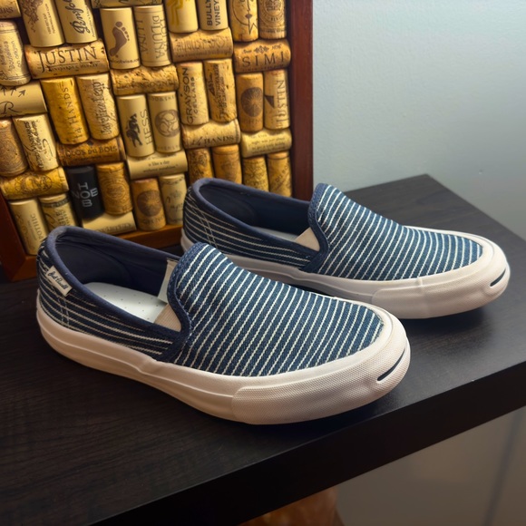 Converse Jack Purcell Striped Slip ons. Size M4 / W5.5. - Picture 1 of 6